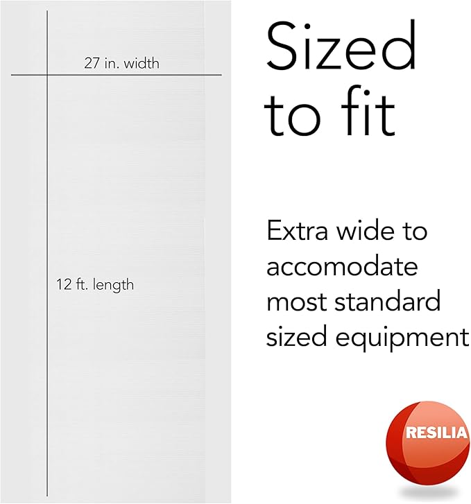 RESILIA Premium Clear Floor Protector Mat – Heavy-Duty Plastic Vinyl Covering for Hardwood, Tile, or Laminate Floors, Table, or Desk –American Modern Pattern 27" x 12' Waterproof Roll, Made in USA