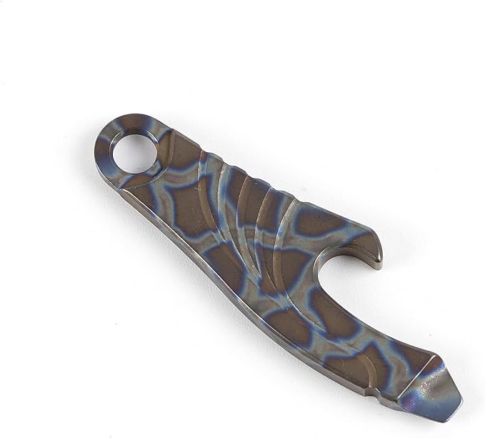 Hamans Mini Pry Bar Multi Tool Titanium Pry Bar with Bottle Opener Screwdriver Function (Multicolor)