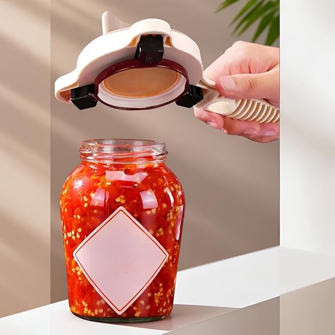 2026 New 4-in-1 Retractable Jar & Bottle Opener - Adjustable Stainless Steel Lid Remover Tool, Fits 1’‘-3.5’’ Jars Bottles Cans with Ergonomic Handle & Magnetic Base (1PC)
