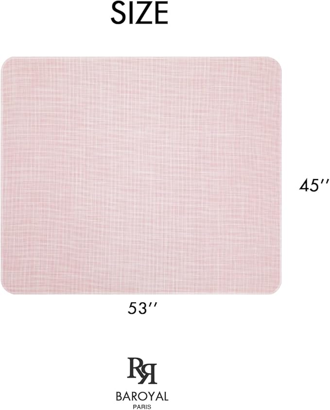 BARoyal Office Chair Mat for Hardwood Floor Under Desk Computer Rolling Chair Mat for Wood/Tile Floor Non-Slip Heavy Duty Desk Rug PVC Plastic Hard Floor Protector 45" x 53"(Blush)
