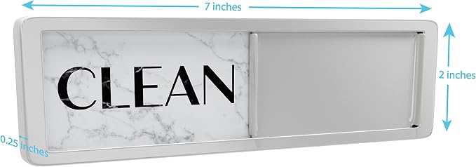 Dishwasher Magnet Clean Dirty Sign, Clean Dirty Magnet for Dishwasher, Modern Kitchen Decor, Magnetic Dish Washer Sign Indicator, Sliding Rustic Dish Washer Signs, Marble Black & White Granite