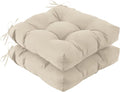 IASEAHK Outdoor Chair Cushions Set of 2, 19" x 19" x 5", Waterproof Outdoor Seat Cushions for Patio Furniture, Fade-Resistant Patio Chair Cushion, Dining Wicker Chair Pads for Porch Garden, Beige