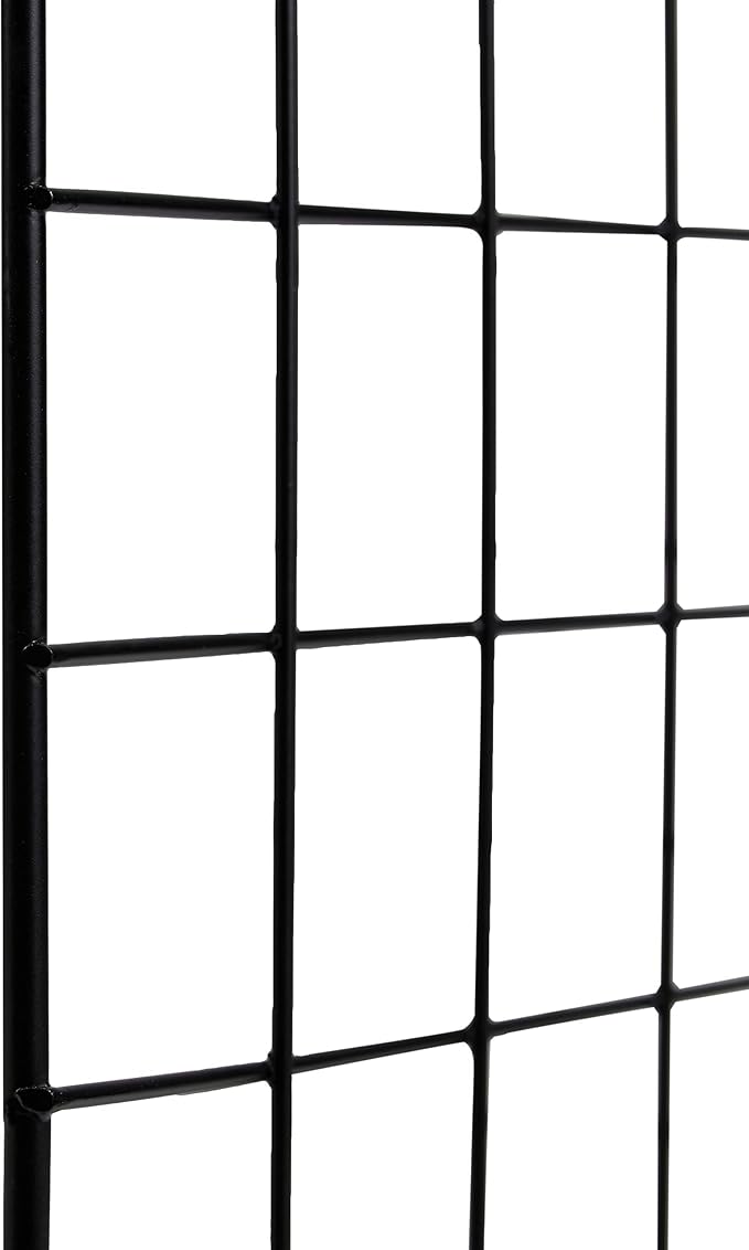 Amazon Basics 6-Cube Wire Grid Stackable Storage Organizer, Metal Shelving Unit, No-Tool Assembly, 26"W x 38"H x 12.6"D, Black