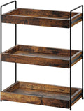 Bathroom Counter Organizer, 3-Tier Wood Spice Rack Organizer for Kitchen Counter, Vanity Skincare Organizers Shelf for Bathroom Storage Organization, Rustic Brown