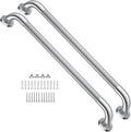 Anti Slip Shower Grab Bar 24 Inch, YuanDe Chrome Stainless Steel Bath Grab Bar, Knurled Bathroom Safety Rail, Shower Handrail Support, Handicap Elderly Injury Balance Assist Handles