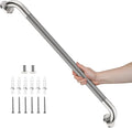 Shower Grab Bar 32 Inch, iHansee Brushed Nickel Bathroom Grab Bar w/Anti-Slip Knurled Grip, Stainless Steel Safety Handicap Bars, Wall Mounted Balance Support Handrail Bath Handle for Senior Elderly