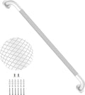 36 Inch White Grab Bars for Shower with Anti-Slip Knurled Grip,YuanDe Stainless Steel Bathroom Grab Bars, Shower Handrail Support, Handicap Elderly Balance Assist Handles