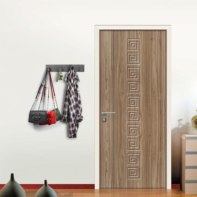 VIRFIN Key Hooks for Wall, Self Adhesive Key Holder for Wall with 2 Self-Adhesive Tapes, No Damage Key Holder Rack for Wall with 4 Key Hooks for Entryway, Door, Bathroom, Kitchen