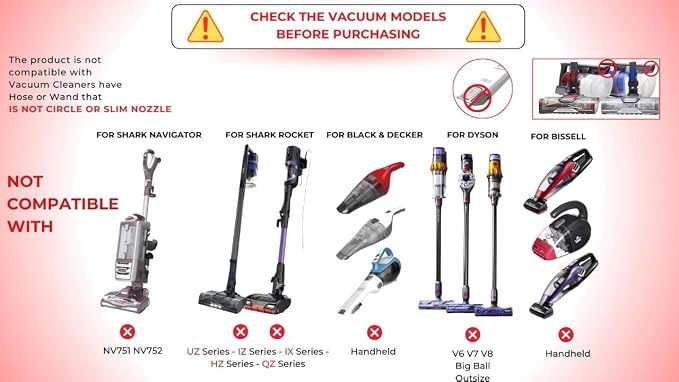 Household Cleaning Kit Attachments Vacuum Cleaner Accessories Universal Vacuum Hose Adapters Flexible Crevice Tool for Dryer Lint Vent Trap Cleaner