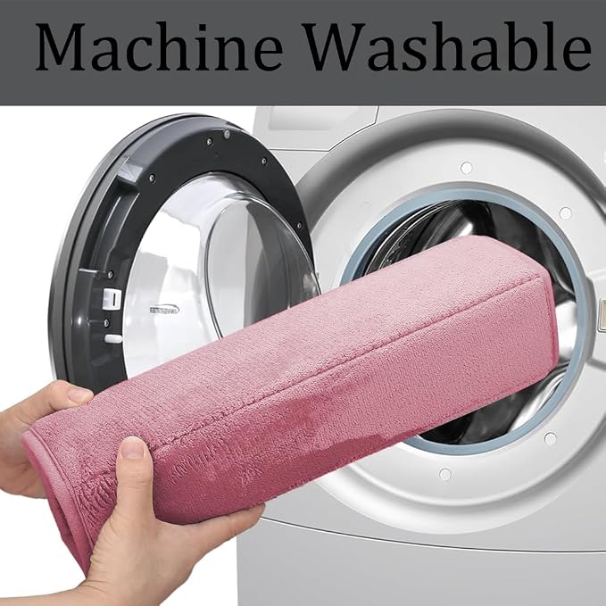 Pink Memory Foam Bath Mat Set, Bathroom Rugs for 3 Pieces, Toilet Mats, Soft Comfortable, Water Absorption, Non-Slip, Thick, Machine Washable, Easier to Dry for Floor Mats Pink Bathroom Sets