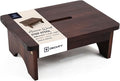 Wooden Step Stool for Adults, Small Acacia Wood Stepping Stool, Non-Slip 1-Step Bedside Stool for Bed & Bathroom, 600 lbs, Portable — 6.5 Inch