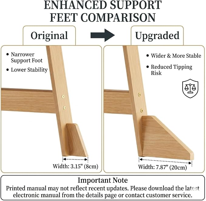COSYLAND Foldable Kids Step Stool - iF Design Award Standing Tower with Safety Net & 2 Large Side Support Legs - Adjustable Height Toddler Ladder for Kitchen Counter/Bathroom Sink -(Natural)-Foldi