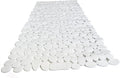 “Pebbles” Non-Slip Bathtub/Shower Mat 27.5”x14” Rectangular, Non-Toxic, Safe, Clean, Machine-Washable, Superior Grip & Drainage, Vinyl, for Smooth Floors ONLY, Opaque White
