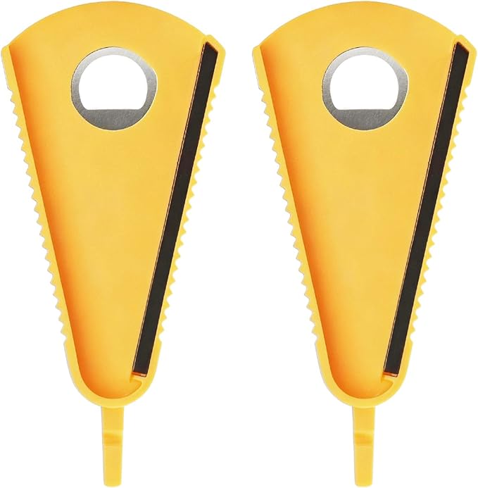 2Pcs Multi-Purpose Jar Opener, Non-Slip Bottle Opener for Weak Hands Seniors, 5-in-1 Can Opener for Pull-Tab Cans, Beer Bottles, Twist Off Caps & Jars