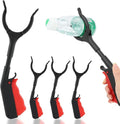 Trash Grabber Tool 4pcs 30cm 12inch Short Grabber Reacher Tool Claw Rubbish Tong Lightweight Portable Grabber for Adults Seniors Litter Pickers Black Red