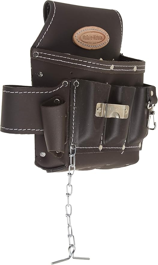 McGuire-Nicholas 526-CC Brown Professional Electrician'S Pouch, oil tanned leather