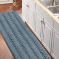 Turquoize Turquoize Large Size 59inch by 20inch Luxurious Shaggy Chenille Bath Mat Non-Slip Soft Polyimide and Polyester Runners for Bathroom Water Absorbent Machine-Washable Shag Bath Mat,Stone Blue