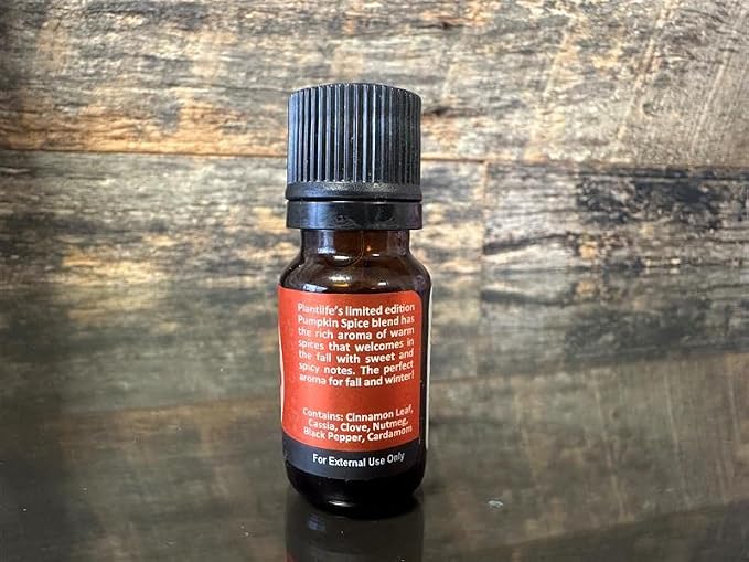 Plantlife Pumpkin Spice Aromatherapy Essential Oil Blend - Straight from The Plant 100% Pure Therapeutic Grade - No Additives or Fillers - Made in California 10 ml