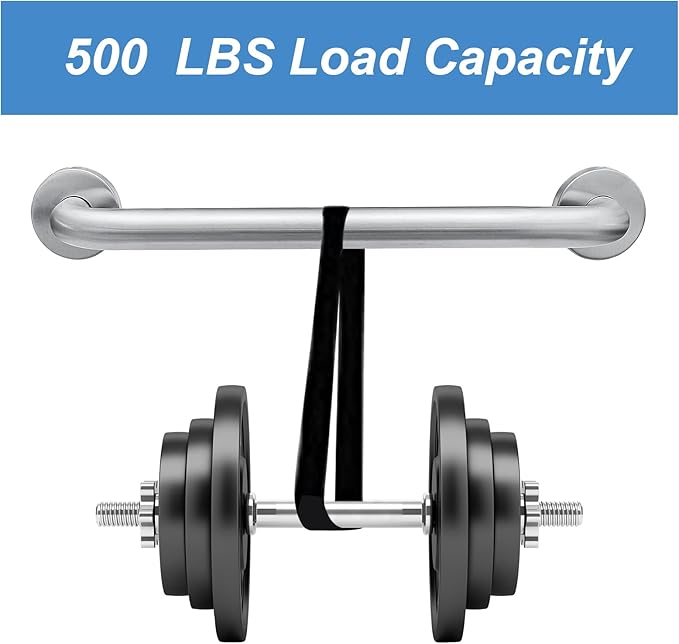 Grab Bars for Shower, 2 Pack 16 Inch Handicap Grab Bars, 304 Stainless Steel ADA Grab Bars for Bathtubs, Safety Shower Handles for Seniors, Disabled, Injury (Brushed Nickel)