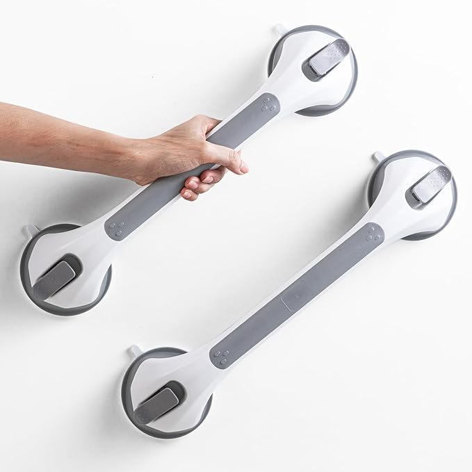 LEVERLOC Shower Grab Bars & Toothbrush Holder