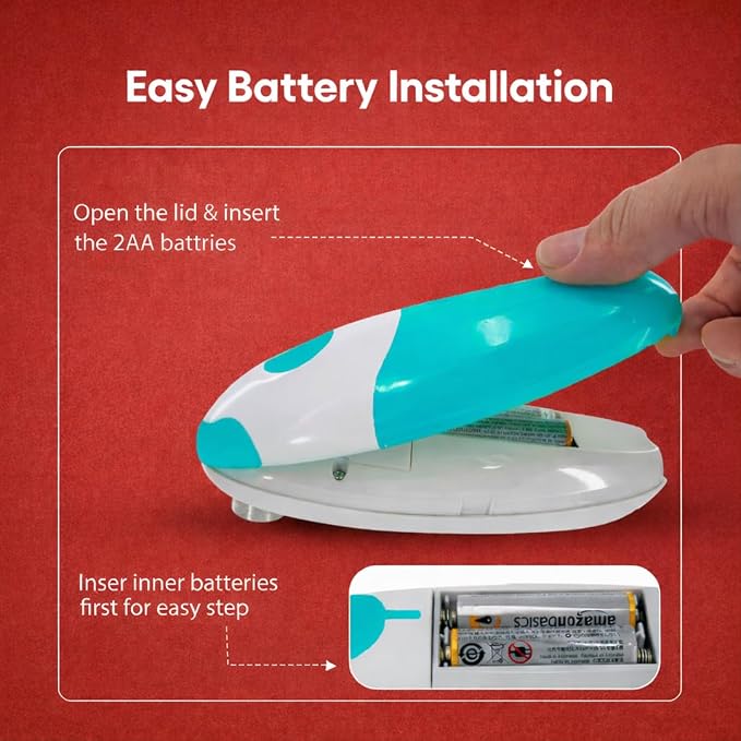 Electric Can Opener, One-Touch Automatic Smooth Edge Can Opener for All Can Sizes, Battery Operated Hands-Free Kitchen Gadget for Seniors with Arthritis (Green)