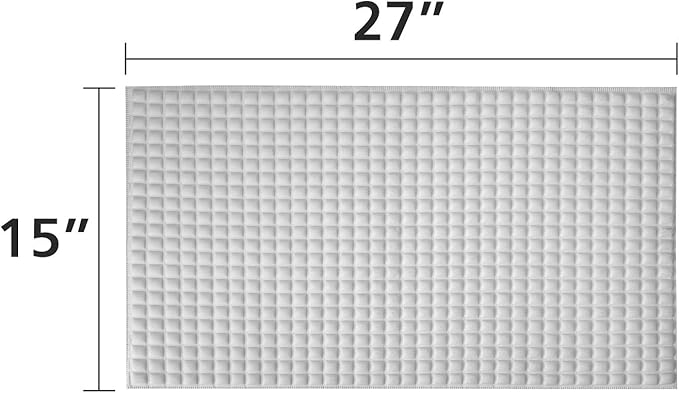 BOWERBIRD Premium Comfort & Safety Bathtub Mat: 800+ Air-Filled Cells for Cloud-Like Softness & Cushioned Support | Non-Slip Design for Sensitive Feet, Reduces Fatigue, Natural Rubber (Grey)