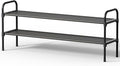 Kitsure Extra-Long Shoe Rack for Closet, Shoe Organizer for Front Door Entrance, Stackable Shoe Shelf, Detachable Closet Organizers and Storage, 39.0" Wide - 2 Tier, Black
