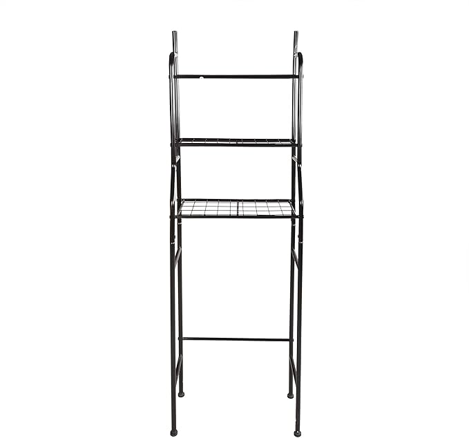 3-Shelf Bathroom Organizer Over The Toilet Space Saver Bathroom Corner Stand Storage Organizer, Black