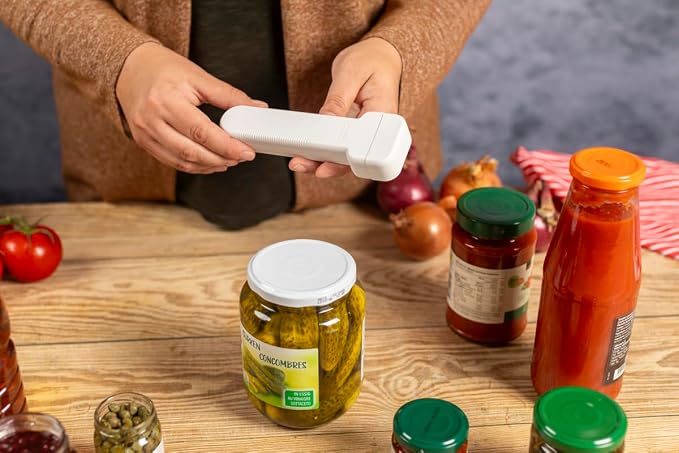 Kuhn Rikon Compact Jar Opener – Easy Grip Adjustable Lid Remover for All Jar Sizes, Ergonomic & Arthritis-Friendly Kitchen Tool, Swiss-Engineered Design