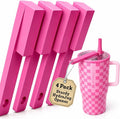 4 Pack - Easy Grip Bottle Cap Opener – Ergonomic Lid Turner for Stanley, Hydrojug, & Owala Tumblers – Easy Grip Assisted Bottle Opener for Weak Hands – 20oz, 32oz, 40oz - Pink