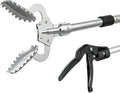 Heavy Duty Reacher Grabber Pickup Tool,67inch Extra Long Fireplace Fits Grabber Reacher Tool Aluminum Alloy Trash Picker Wide Jaws Hollow Wood Grabber Tool Log BBQ Tongs Study Durable Handle