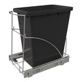 Pull Out Trash Can Under Cabinet & Under Sink - Heavy Duty Sliding Adjustable Cabinet Garbage Can Organizer, Requires Minimum Cabinets Opening 13" W X 18" D,Chrome Finish (Waste Bin Not Included)