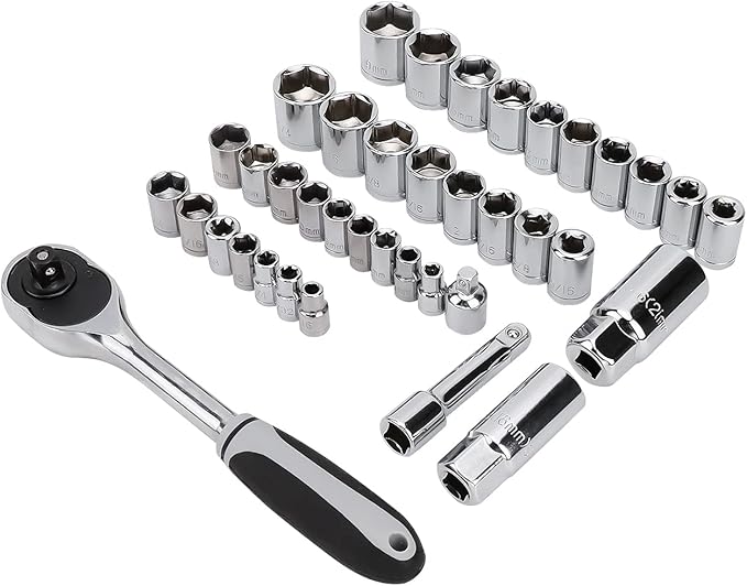 Amazon Basics 173-Piece General Household Hand Tool Set with Storage Case, Portable Tool Kit for Home Maintenance and Everyday Repairs