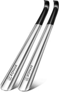 ZOMAKE Shoe Horn Long Handle for Seniors Men Women,Metal Long Shoehorn Boot Horn,16.5" Stainless Steel Shoe Spoon Helper