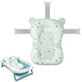 Colorlife Baby Bath Seat Support Net Infant Bathing Seat Support Mat, Adjustable Comfortable Non-Slip Three-Pointed Baby Shower Net Bathtub Sit Up Mesh for Newborn 0-12 Months-Green Star(No Bathtub)