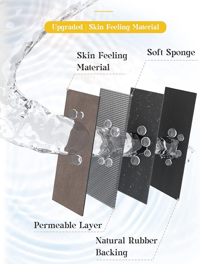 MontVoo -Bath Mat Rug-Rubber Backing Non Slip Quick Dry Absorbent Thin Bathroom Rugs Fit Under Door-Faux Suede Surface Bathroom Floor Mats-Shower Rug for in Front of Bathtub Shower Brown 16"x24"