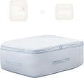 Ultra Space Saving Self Compression Organizer, Comforter Storage Bag for Clothes, Blankets, Pillows, Duvet, Comforters, Bedding Sets and Much More (Blue,L - 54 * 42 * 30cm)