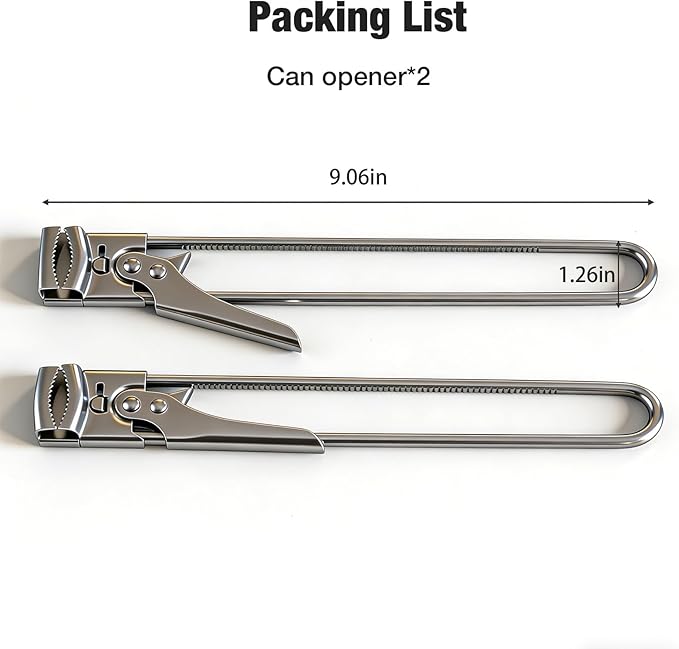 2 Pcs Extended Jar Openers for Weak Hands, Adjustable Stainless Steel Bottle Opener, Can Opener for Seniors with Arthritis, Large and Small Lids Gripper Household Tool, Kitchen Accessories