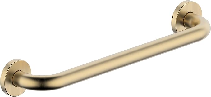 16 Inch Grab Bar 304 Stainless Steel Anti-Slip Bathroom Safety Handrail Wall Mount Assist Grip for Elderly Handicap Bathtub Shower Toilet,GB-4023-BG,Brushed Gold