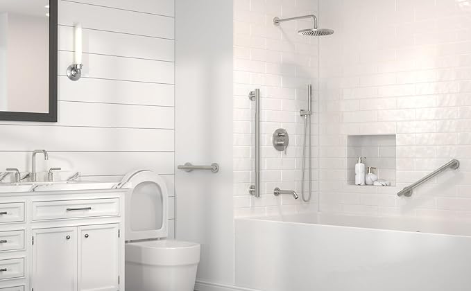 Lava Odoro Shower Grab Bars, 3 Pack Stainless Steel Bathroom Safety Grab Bar 36" 24" 18", Upgrade Anti-Slip Knurling Shower Grab for Bathtub, Shower Handles for Elderly and Handicap, ADA Compliant