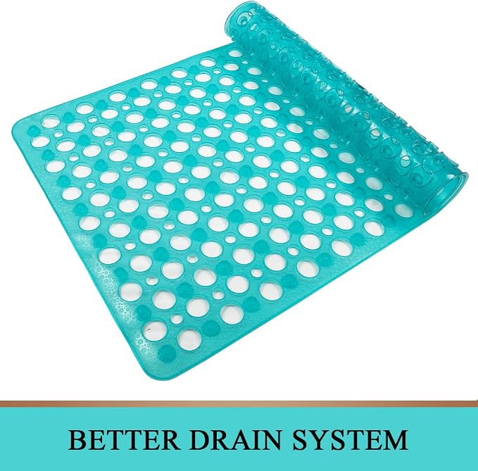 Bath Mat for Tub, 30 x 17 inch Non Slip Bathtub Mat Machine Washable Shower Mat with Suction Cups, Quick Drain Bathtub Mat for Bathroom