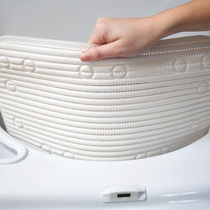 Duck Brand Clorox Cushioned Shower Mat, Non Slip Bathtub Mat with Suction Cups, 21 Inches x 21 Inches, White