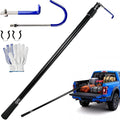 6.5FT 2.0 New Upgraded Scalable Aluminum Alloy Truck Cargo Grabber with a Maximum Pulling Force of 300pound Suited for Pickup Trucks SUVs Trailers RVs Boats (Gen 2 Black) 5-piece Set