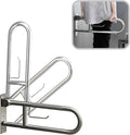 23.5 Inch Toilet Grab Bar, Fold Down Grab Bar with Paper Holder, Knurled Anti-Slip Grab Bars for Toilet, Stainless Steel Handrails Toilet for Seniors Disabled Elderly Pregnant, Brushed Nickel