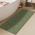 TYUU Bathroom Mat Quick Dry, Bathroom Rugs Non Slip Washable Thin Absorbent Bath Mat Fits Under Door Bathroom Floor Mat Perfect for Bath, Shower, or Sink 24"x60" Sage Green