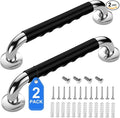 2 Pack 18 Inch Grab Bars for Bathtubs and Showers, Anti Slip Handicap Grab Bars for Shower, Safety Bath & Toilet Rail for Elderly Senior, Shower Handle Disability Assist Bathroom Handrail