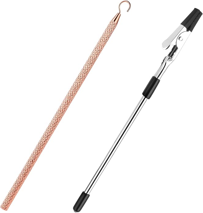 Sliverdew Bracelet Helper Tool - Bracelet Wearing Aid Hook and Clips - Metal Bracelet Assistance Tool - Jewelry Fastening Tools for Necklace/Watch Clasps, Zips, Crafts - Arthritis Elderly