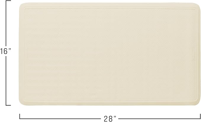 Rubbermaid Commercial Products Safti-Grip Bath Mat, Large, White, Suction-Backed, for Commercial/Residential Use for Home/Hotel/Shower/Bathtub