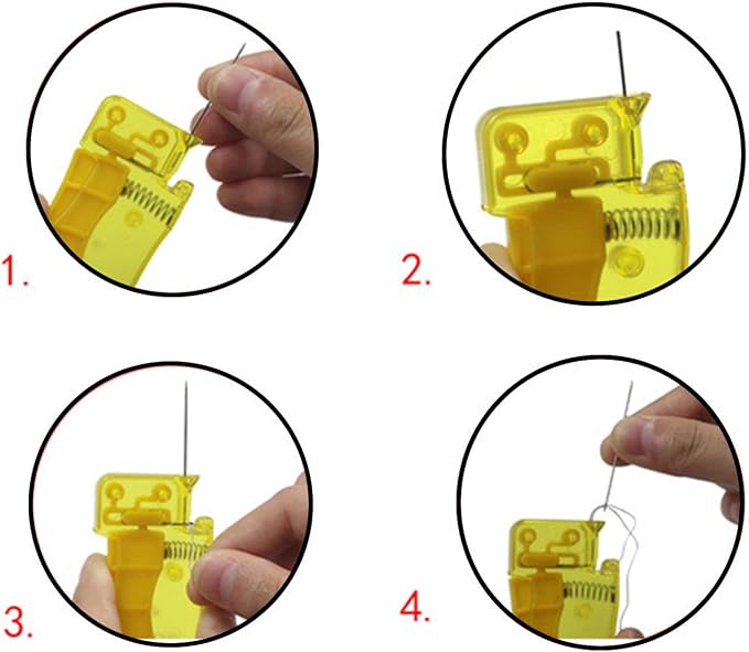 ZYAMY 2pcs Automatic Needle Threader Auto Needle Threader DIY Stitch Insertion Tool for Elderly Housewife Household Accessories