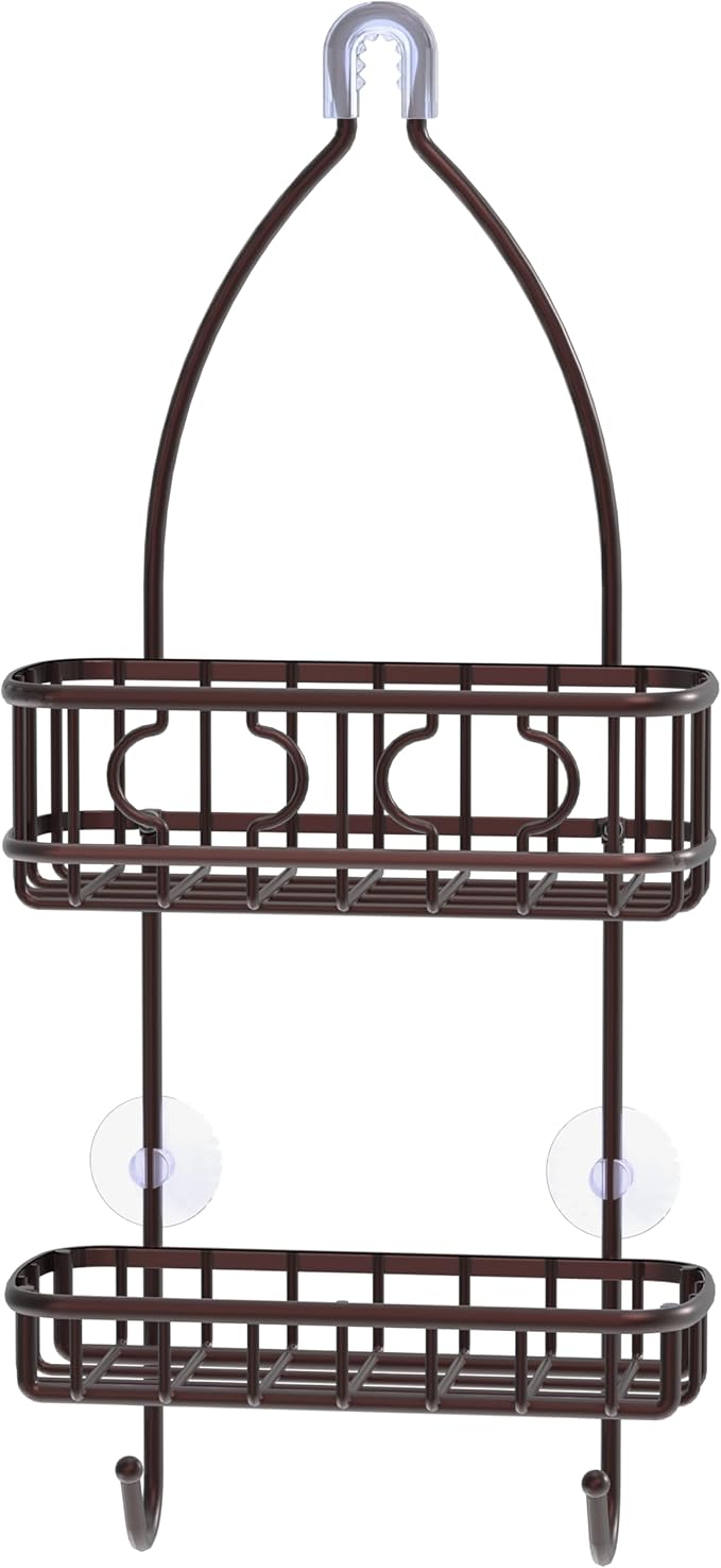 Simple Houseware Bathroom Hanging Shower Head Caddy Organizer, Bronze (22 x 10.2 x 4.2 inches)